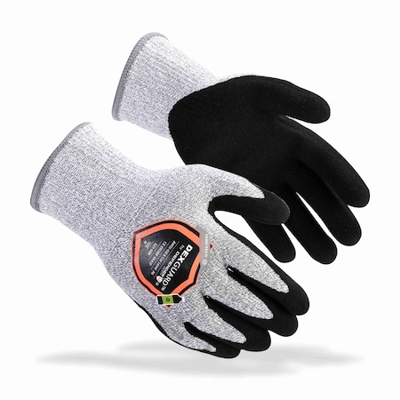 Defender Safety Cut Resistant Coated Gloves, Cut Level A6 , Palm and Fingers , Textured , 2XL 1 PR DXG-E21-608XXL